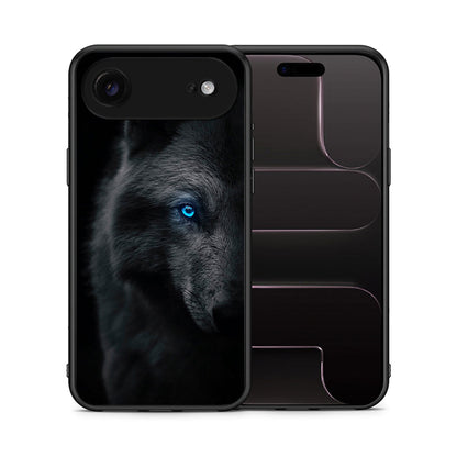 Θήκη iPhone 17 Air Dark Wolf από τη Smartfits με σχέδιο στο πίσω μέρος και μαύρο περίβλημα | iPhone 17 Air Dark Wolf case with colorful back and black bezels