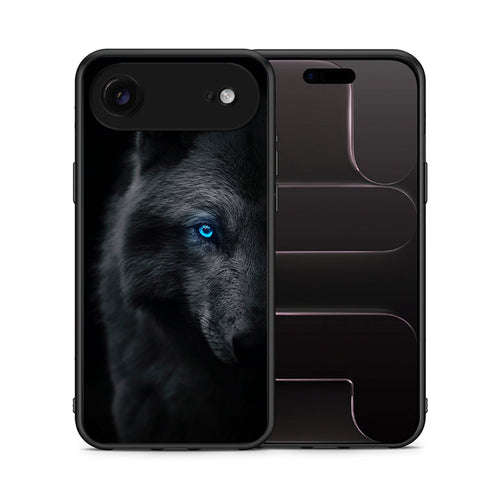 Θήκη iPhone 17 Air Dark Wolf από τη Smartfits με σχέδιο στο πίσω μέρος και μαύρο περίβλημα | iPhone 17 Air Dark Wolf case with colorful back and black bezels