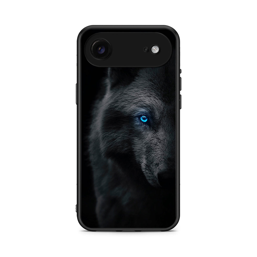 iPhone 17 Air Dark Wolf θήκη από τη Smartfits με σχέδιο στο πίσω μέρος και μαύρο περίβλημα | Smartphone case with colorful back and black bezels by Smartfits