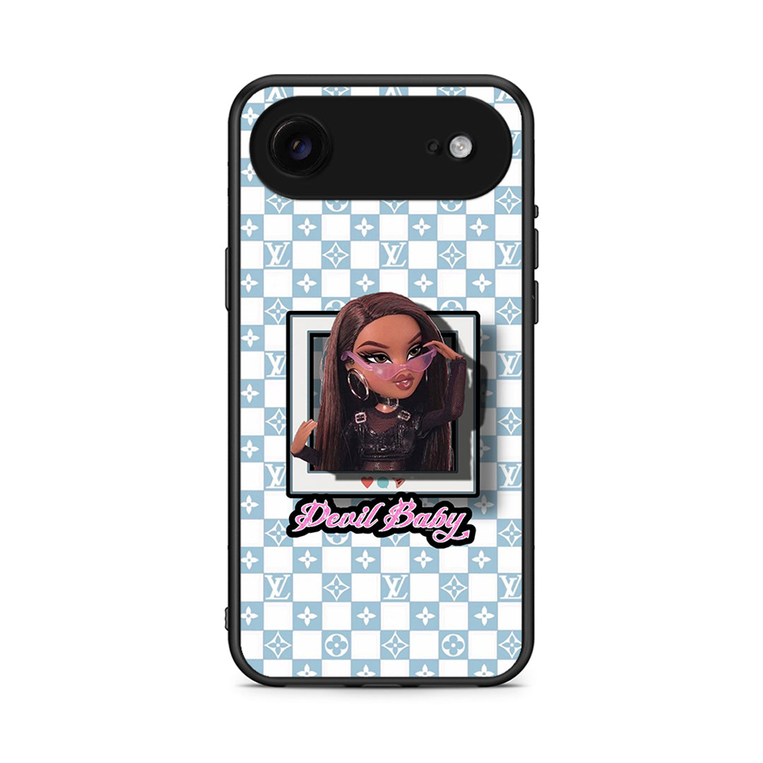 iPhone 17 Air Devil Baby Θήκη Αγίου Βαλεντίνου από τη Smartfits με σχέδιο στο πίσω μέρος και μαύρο περίβλημα | Smartphone case with colorful back and black bezels by Smartfits