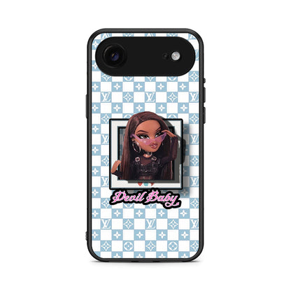 iPhone 17 Air Devil Baby Θήκη Αγίου Βαλεντίνου από τη Smartfits με σχέδιο στο πίσω μέρος και μαύρο περίβλημα | Smartphone case with colorful back and black bezels by Smartfits