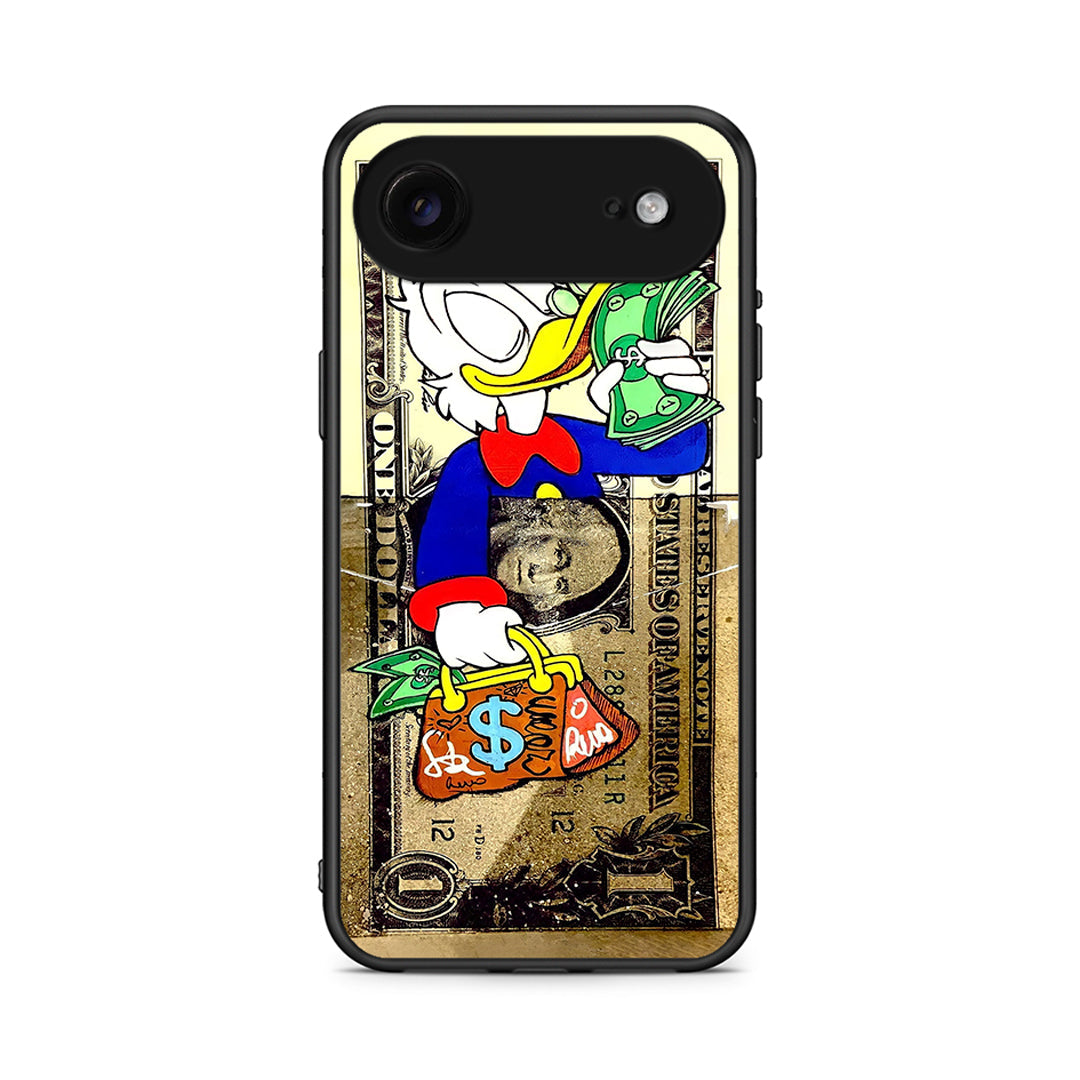 iPhone 17 Air Duck Money Θήκη από τη Smartfits με σχέδιο στο πίσω μέρος και μαύρο περίβλημα | Smartphone case with colorful back and black bezels by Smartfits