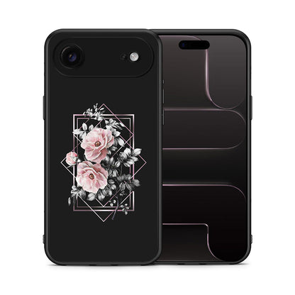Θήκη iPhone 17 Air Frame Flower από τη Smartfits με σχέδιο στο πίσω μέρος και μαύρο περίβλημα | iPhone 17 Air Frame Flower case with colorful back and black bezels