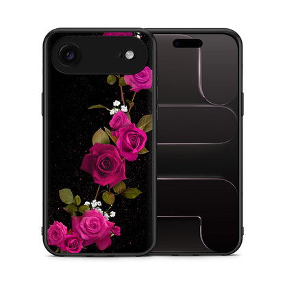Θήκη iPhone 17 Air Red Roses Flower από τη Smartfits με σχέδιο στο πίσω μέρος και μαύρο περίβλημα | iPhone 17 Air Red Roses Flower case with colorful back and black bezels