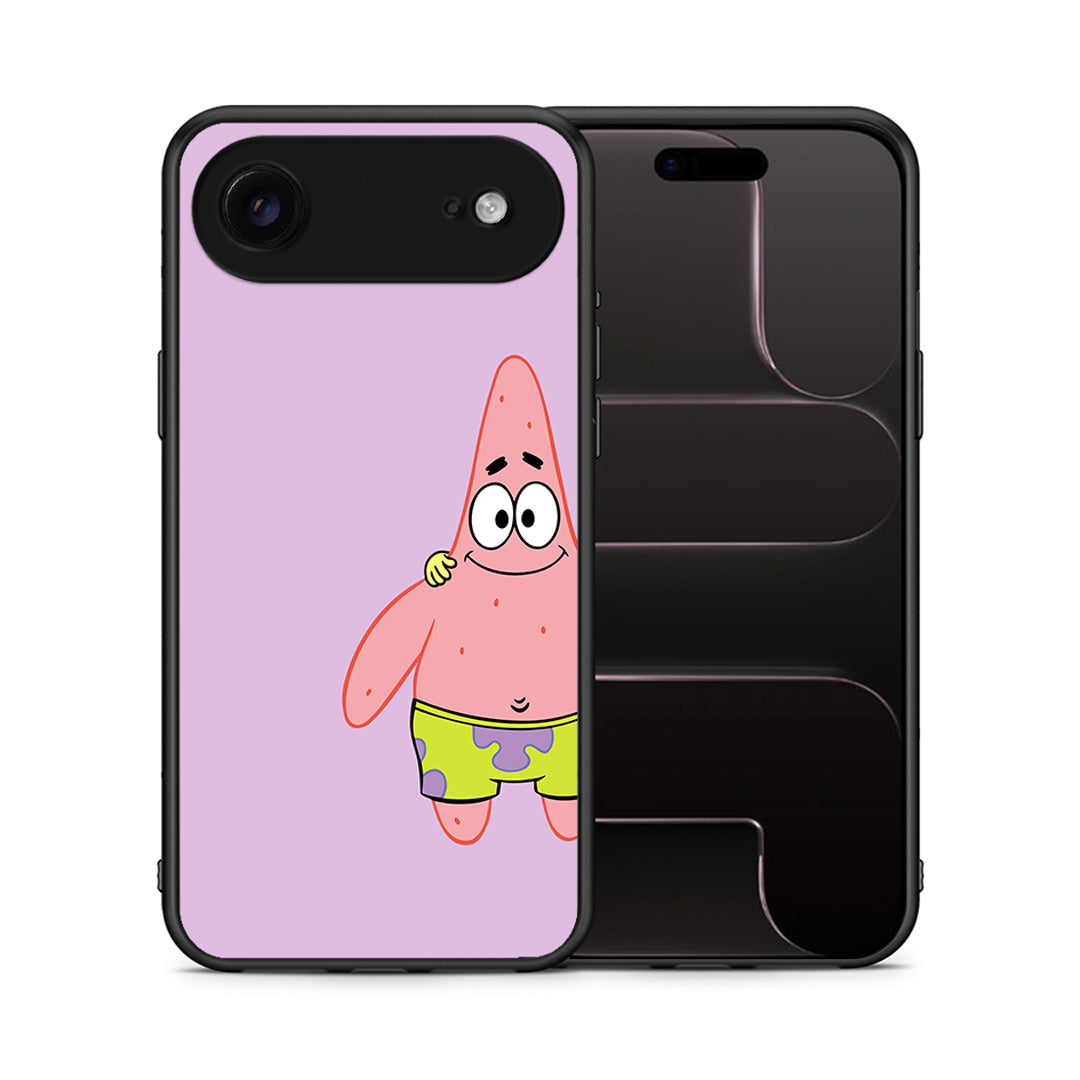 Θήκη iPhone 17 Air Friends Patrick από τη Smartfits με σχέδιο στο πίσω μέρος και μαύρο περίβλημα | iPhone 17 Air Friends Patrick case with colorful back and black bezels