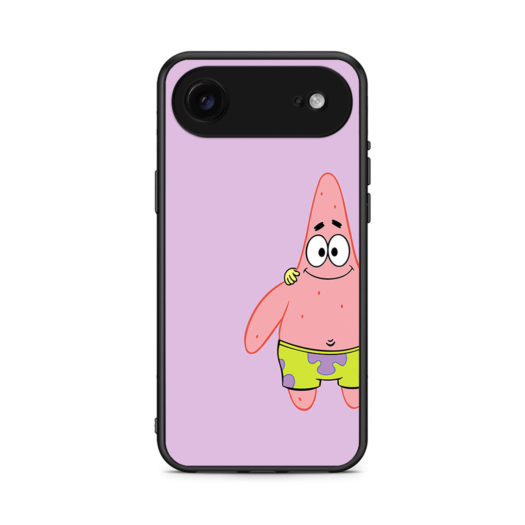iPhone 17 Air Friends Patrick θήκη από τη Smartfits με σχέδιο στο πίσω μέρος και μαύρο περίβλημα | Smartphone case with colorful back and black bezels by Smartfits