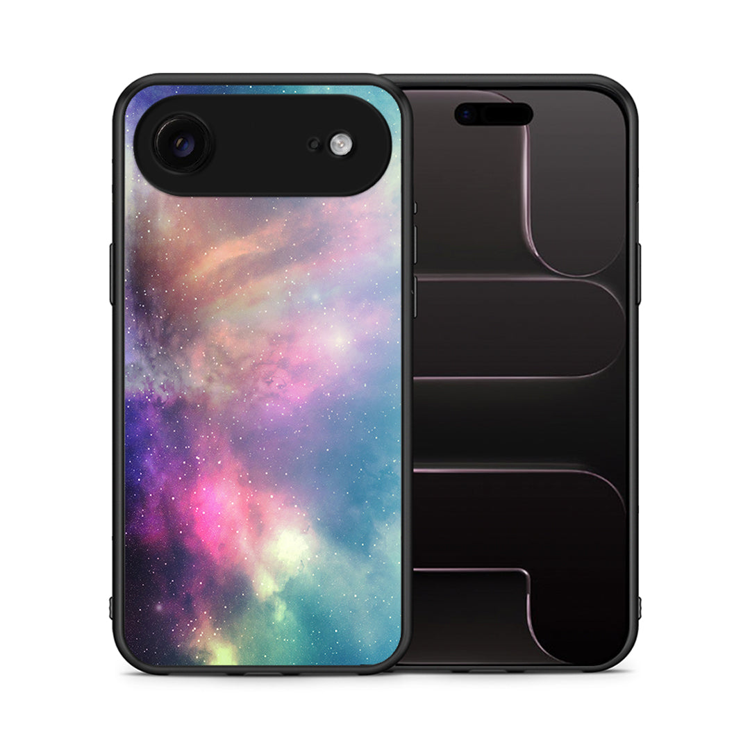 Θήκη iPhone 17 Air Rainbow Galaxy από τη Smartfits με σχέδιο στο πίσω μέρος και μαύρο περίβλημα | iPhone 17 Air Rainbow Galaxy case with colorful back and black bezels