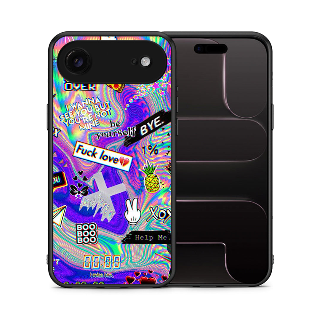 Θήκη iPhone 17 Air Game Over από τη Smartfits με σχέδιο στο πίσω μέρος και μαύρο περίβλημα | iPhone 17 Air Game Over case with colorful back and black bezels
