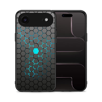Θήκη iPhone 17 Air Hexagonal Geometric από τη Smartfits με σχέδιο στο πίσω μέρος και μαύρο περίβλημα | iPhone 17 Air Hexagonal Geometric case with colorful back and black bezels