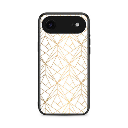 111 - iPhone 17 Air Luxury White Geometric case, cover, bumper