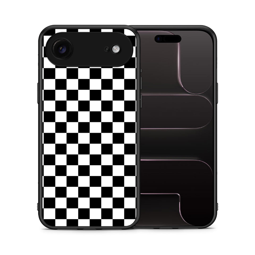 Θήκη iPhone 17 Air Squares Geometric από τη Smartfits με σχέδιο στο πίσω μέρος και μαύρο περίβλημα | iPhone 17 Air Squares Geometric case with colorful back and black bezels
