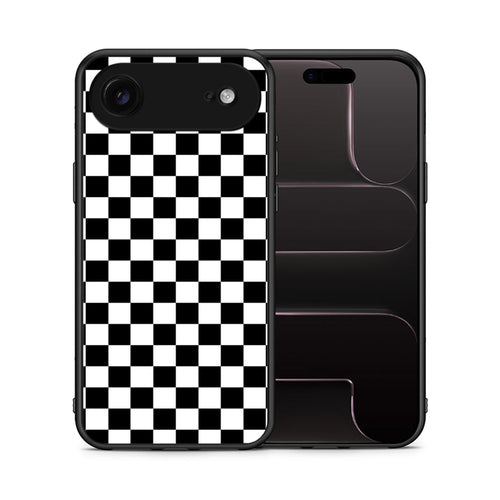 Θήκη iPhone 17 Air Squares Geometric από τη Smartfits με σχέδιο στο πίσω μέρος και μαύρο περίβλημα | iPhone 17 Air Squares Geometric case with colorful back and black bezels