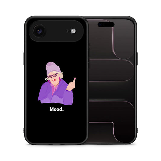 Θήκη iPhone 17 Air Grandma Mood Black από τη Smartfits με σχέδιο στο πίσω μέρος και μαύρο περίβλημα | iPhone 17 Air Grandma Mood Black case with colorful back and black bezels