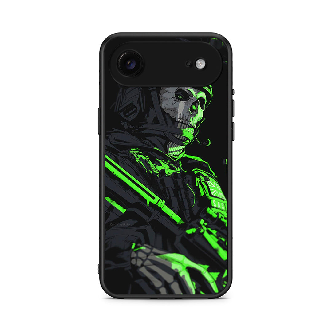 iPhone 17 Air Green Soldier Θήκη Αγίου Βαλεντίνου από τη Smartfits με σχέδιο στο πίσω μέρος και μαύρο περίβλημα | Smartphone case with colorful back and black bezels by Smartfits