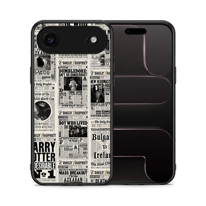 Θήκη iPhone 17 Air Harry Paper από τη Smartfits με σχέδιο στο πίσω μέρος και μαύρο περίβλημα | iPhone 17 Air Harry Paper case with colorful back and black bezels