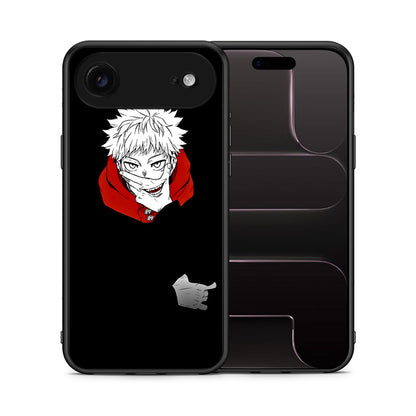 Θήκη iPhone 17 Air Itadori Anime από τη Smartfits με σχέδιο στο πίσω μέρος και μαύρο περίβλημα | iPhone 17 Air Itadori Anime case with colorful back and black bezels