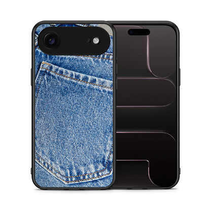 Θήκη iPhone 17 Air Jeans Pocket από τη Smartfits με σχέδιο στο πίσω μέρος και μαύρο περίβλημα | iPhone 17 Air Jeans Pocket case with colorful back and black bezels