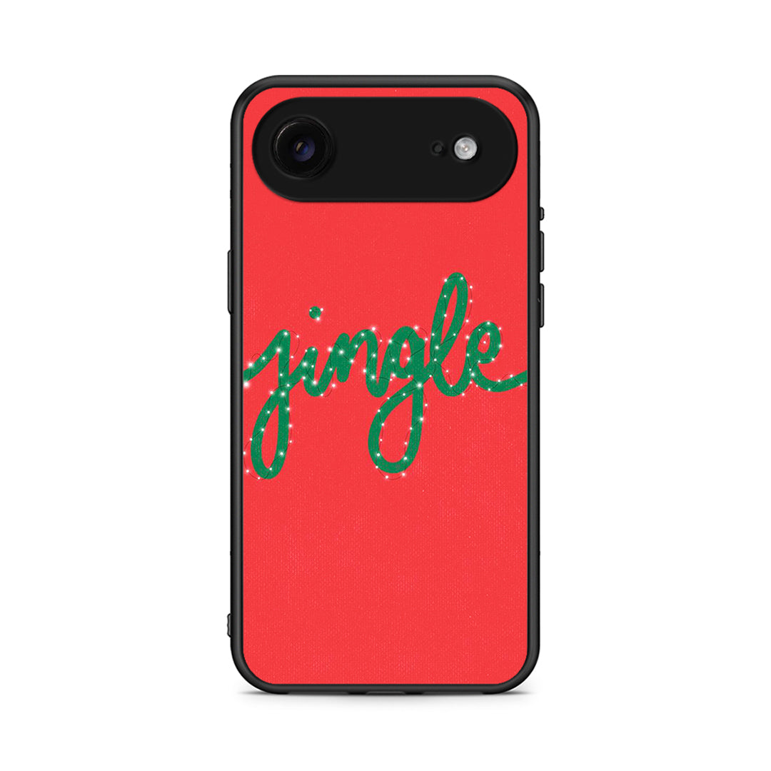 iPhone 17 Air Jingle Xmas θήκη από τη Smartfits με σχέδιο στο πίσω μέρος και μαύρο περίβλημα | Smartphone case with colorful back and black bezels by Smartfits