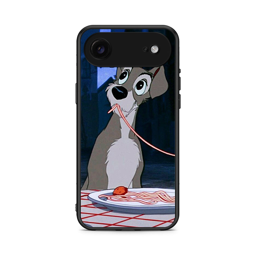 iPhone 17 Air Lady And Tramp 1 Θήκη Αγίου Βαλεντίνου από τη Smartfits με σχέδιο στο πίσω μέρος και μαύρο περίβλημα | Smartphone case with colorful back and black bezels by Smartfits