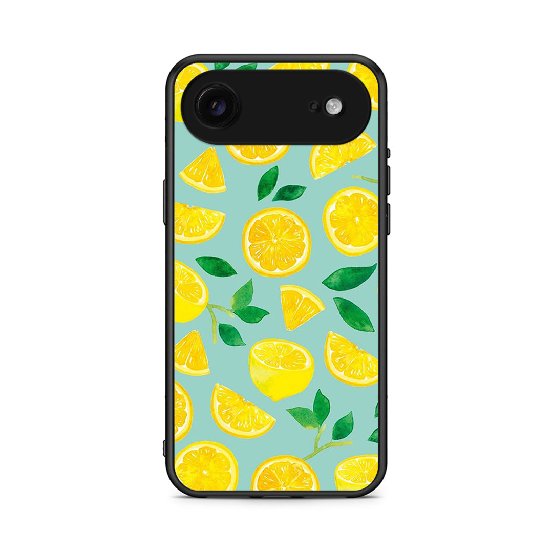 iPhone 17 Air Lemons θήκη από τη Smartfits με σχέδιο στο πίσω μέρος και μαύρο περίβλημα | Smartphone case with colorful back and black bezels by Smartfits