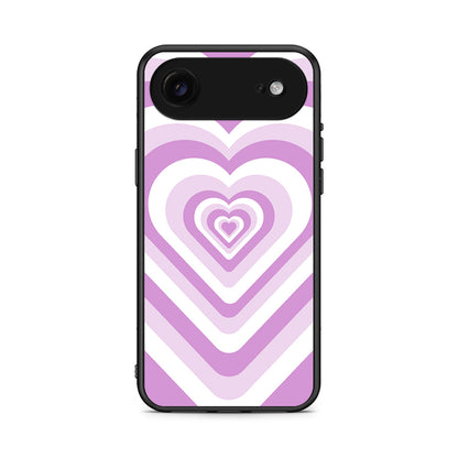 iPhone 17 Air Lilac Hearts θήκη από τη Smartfits με σχέδιο στο πίσω μέρος και μαύρο περίβλημα | Smartphone case with colorful back and black bezels by Smartfits