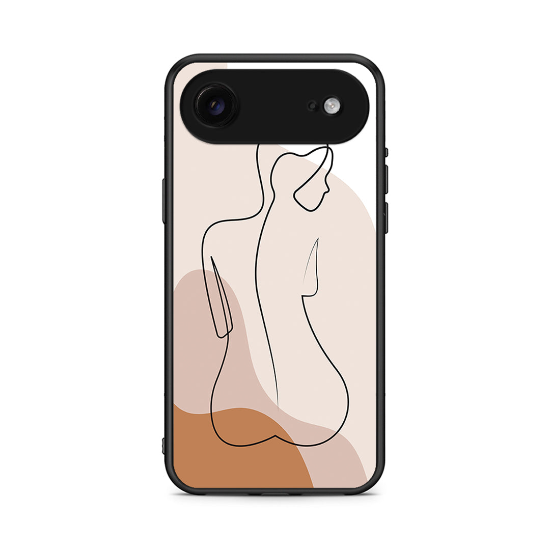 iPhone 17 Air LineArt Woman θήκη από τη Smartfits με σχέδιο στο πίσω μέρος και μαύρο περίβλημα | Smartphone case with colorful back and black bezels by Smartfits