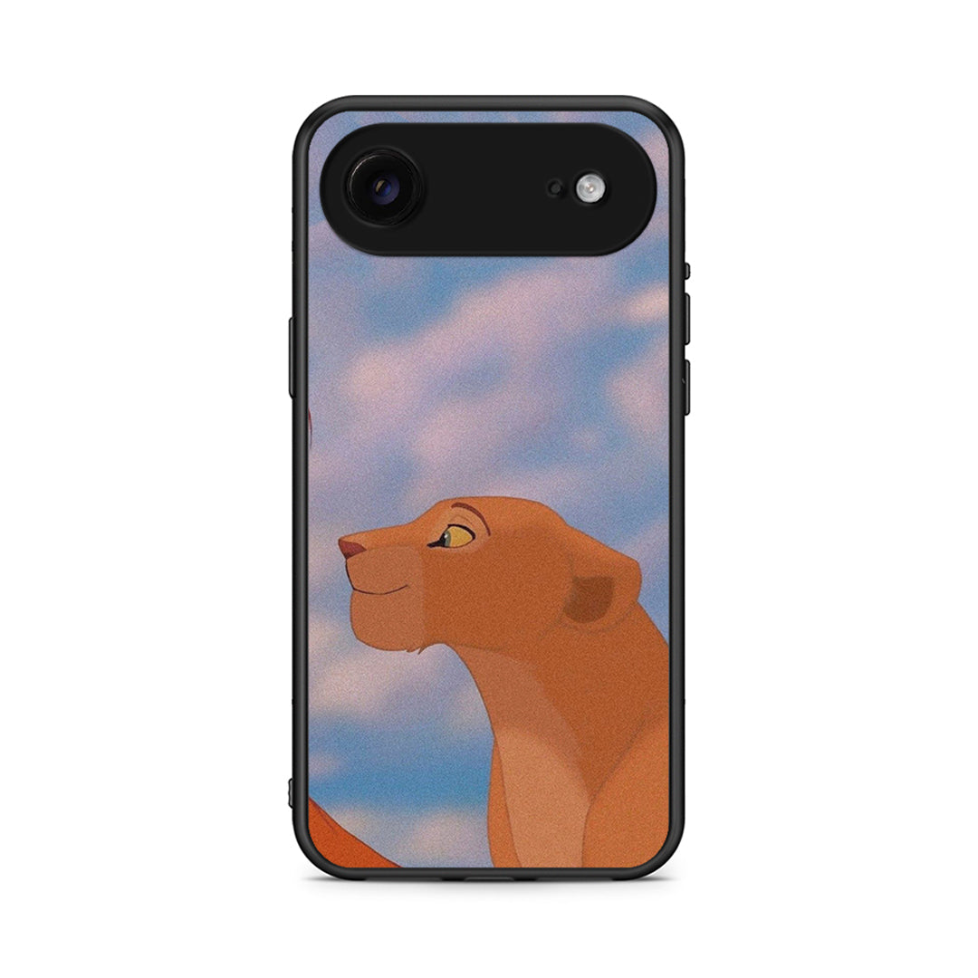 iPhone 17 Air Lion Love 2 Θήκη Αγίου Βαλεντίνου από τη Smartfits με σχέδιο στο πίσω μέρος και μαύρο περίβλημα | Smartphone case with colorful back and black bezels by Smartfits