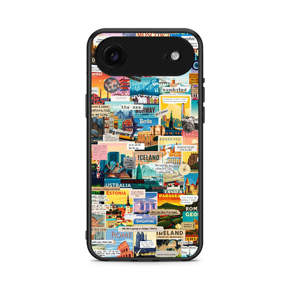 iPhone 17 Air Live To Travel θήκη από τη Smartfits με σχέδιο στο πίσω μέρος και μαύρο περίβλημα | Smartphone case with colorful back and black bezels by Smartfits