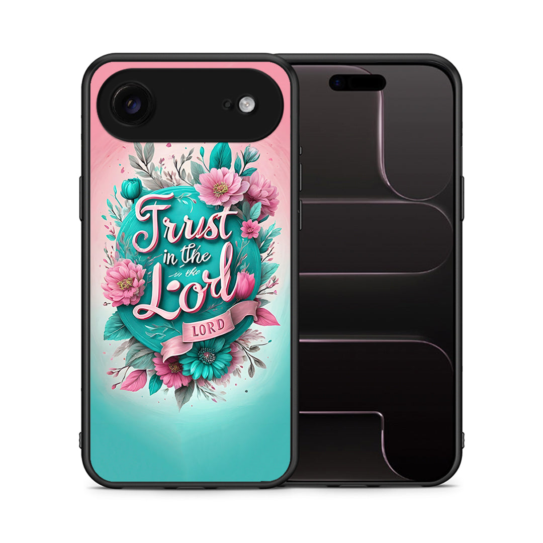 Θήκη iPhone 17 Air Lord Trust από τη Smartfits με σχέδιο στο πίσω μέρος και μαύρο περίβλημα | iPhone 17 Air Lord Trust case with colorful back and black bezels