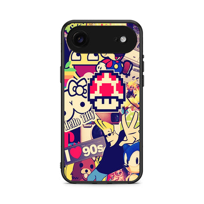 iPhone 17 Air Love The 90s θήκη από τη Smartfits με σχέδιο στο πίσω μέρος και μαύρο περίβλημα | Smartphone case with colorful back and black bezels by Smartfits