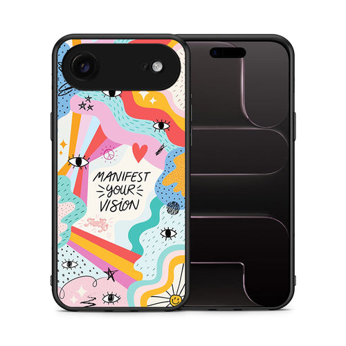 Θήκη iPhone 17 Air Manifest Your Vision από τη Smartfits με σχέδιο στο πίσω μέρος και μαύρο περίβλημα | iPhone 17 Air Manifest Your Vision case with colorful back and black bezels