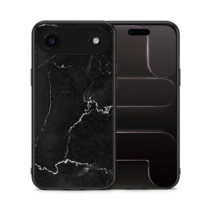 Θήκη iPhone 17 Air Marble Black από τη Smartfits με σχέδιο στο πίσω μέρος και μαύρο περίβλημα | iPhone 17 Air Marble Black case with colorful back and black bezels