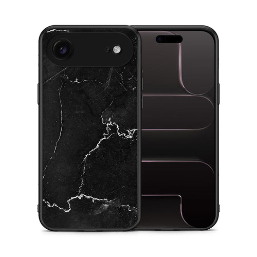 Θήκη iPhone 17 Air Marble Black από τη Smartfits με σχέδιο στο πίσω μέρος και μαύρο περίβλημα | iPhone 17 Air Marble Black case with colorful back and black bezels