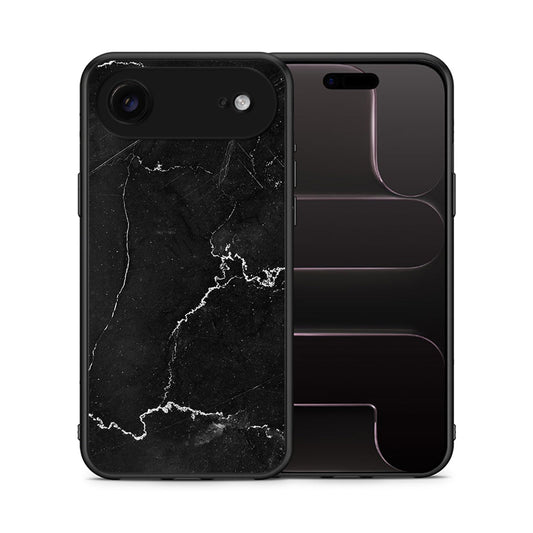 Θήκη iPhone 17 Air Marble Black από τη Smartfits με σχέδιο στο πίσω μέρος και μαύρο περίβλημα | iPhone 17 Air Marble Black case with colorful back and black bezels