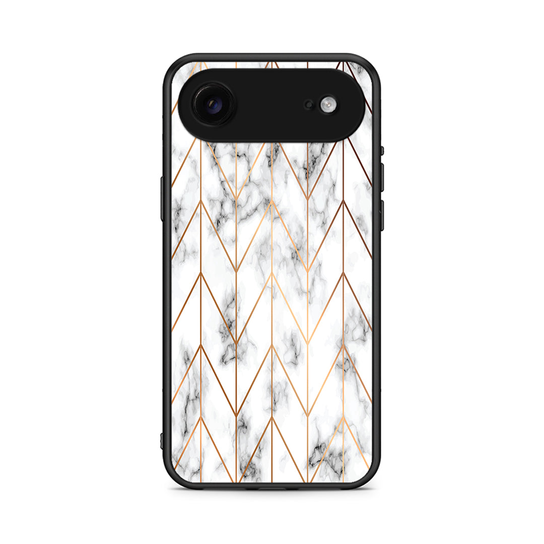 44 - iPhone 17 Air Gold Geometric Marble case, cover, bumper