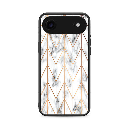 44 - iPhone 17 Air Gold Geometric Marble case, cover, bumper