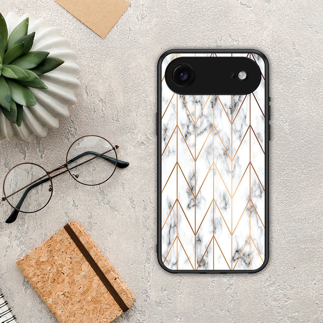 Marble Gold Geometric - iPhone 17 Air θήκη