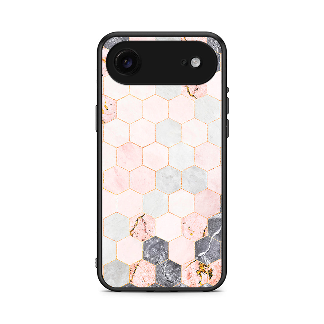 4 - iPhone 17 Air Hexagon Pink Marble case, cover, bumper