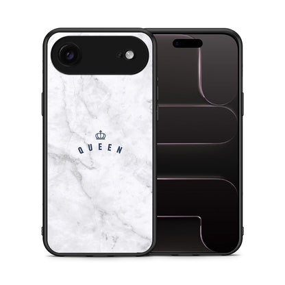 Θήκη iPhone 17 Air Queen Marble από τη Smartfits με σχέδιο στο πίσω μέρος και μαύρο περίβλημα | iPhone 17 Air Queen Marble case with colorful back and black bezels