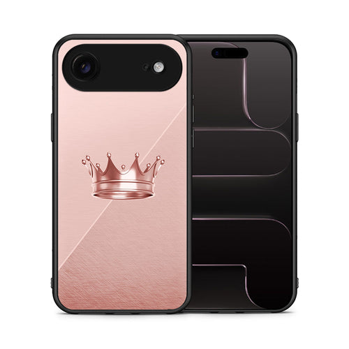 Θήκη iPhone 17 Air Crown Minimal από τη Smartfits με σχέδιο στο πίσω μέρος και μαύρο περίβλημα | iPhone 17 Air Crown Minimal case with colorful back and black bezels