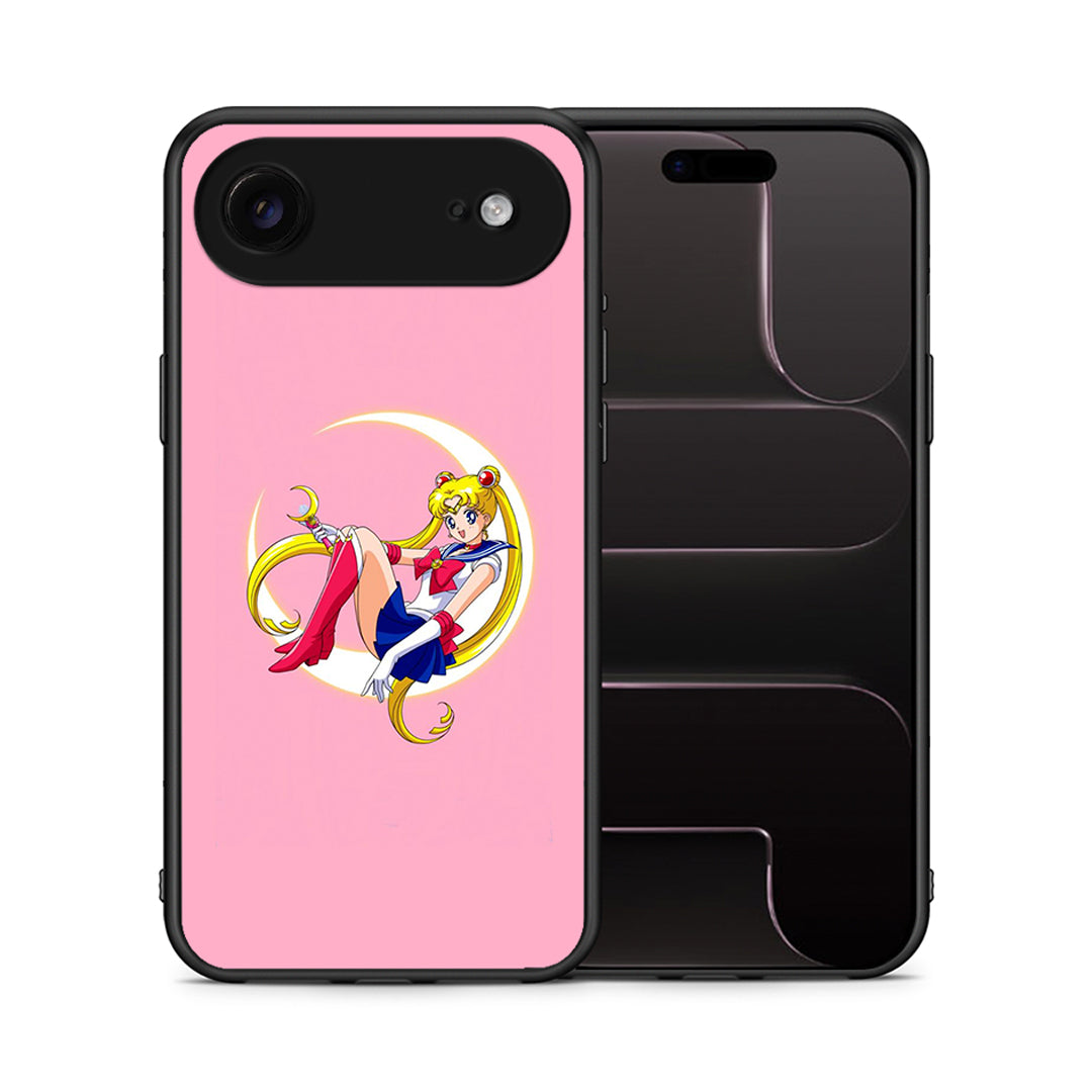 Θήκη iPhone 17 Air Moon Girl από τη Smartfits με σχέδιο στο πίσω μέρος και μαύρο περίβλημα | iPhone 17 Air Moon Girl case with colorful back and black bezels