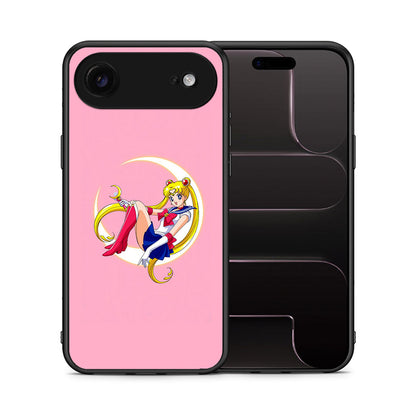 Θήκη iPhone 17 Air Moon Girl από τη Smartfits με σχέδιο στο πίσω μέρος και μαύρο περίβλημα | iPhone 17 Air Moon Girl case with colorful back and black bezels