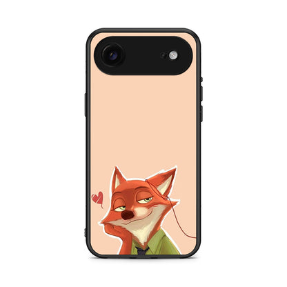 iPhone 17 Air Nick Wilde And Judy Hopps Love 1 θήκη από τη Smartfits με σχέδιο στο πίσω μέρος και μαύρο περίβλημα | Smartphone case with colorful back and black bezels by Smartfits