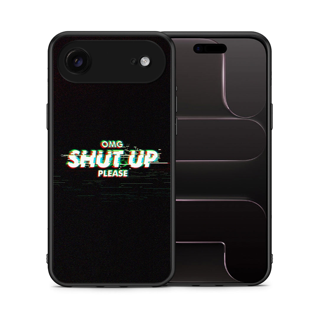 Θήκη iPhone 17 Air OMG ShutUp από τη Smartfits με σχέδιο στο πίσω μέρος και μαύρο περίβλημα | iPhone 17 Air OMG ShutUp case with colorful back and black bezels