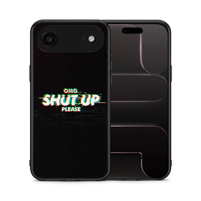 Θήκη iPhone 17 Air OMG ShutUp από τη Smartfits με σχέδιο στο πίσω μέρος και μαύρο περίβλημα | iPhone 17 Air OMG ShutUp case with colorful back and black bezels