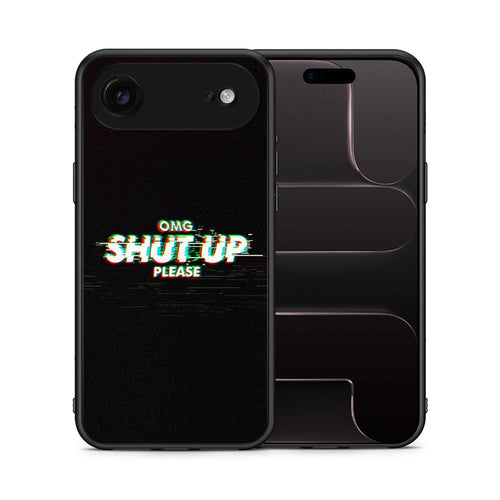 Θήκη iPhone 17 Air OMG ShutUp από τη Smartfits με σχέδιο στο πίσω μέρος και μαύρο περίβλημα | iPhone 17 Air OMG ShutUp case with colorful back and black bezels