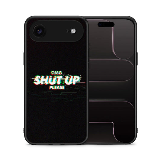 Θήκη iPhone 17 Air OMG ShutUp από τη Smartfits με σχέδιο στο πίσω μέρος και μαύρο περίβλημα | iPhone 17 Air OMG ShutUp case with colorful back and black bezels