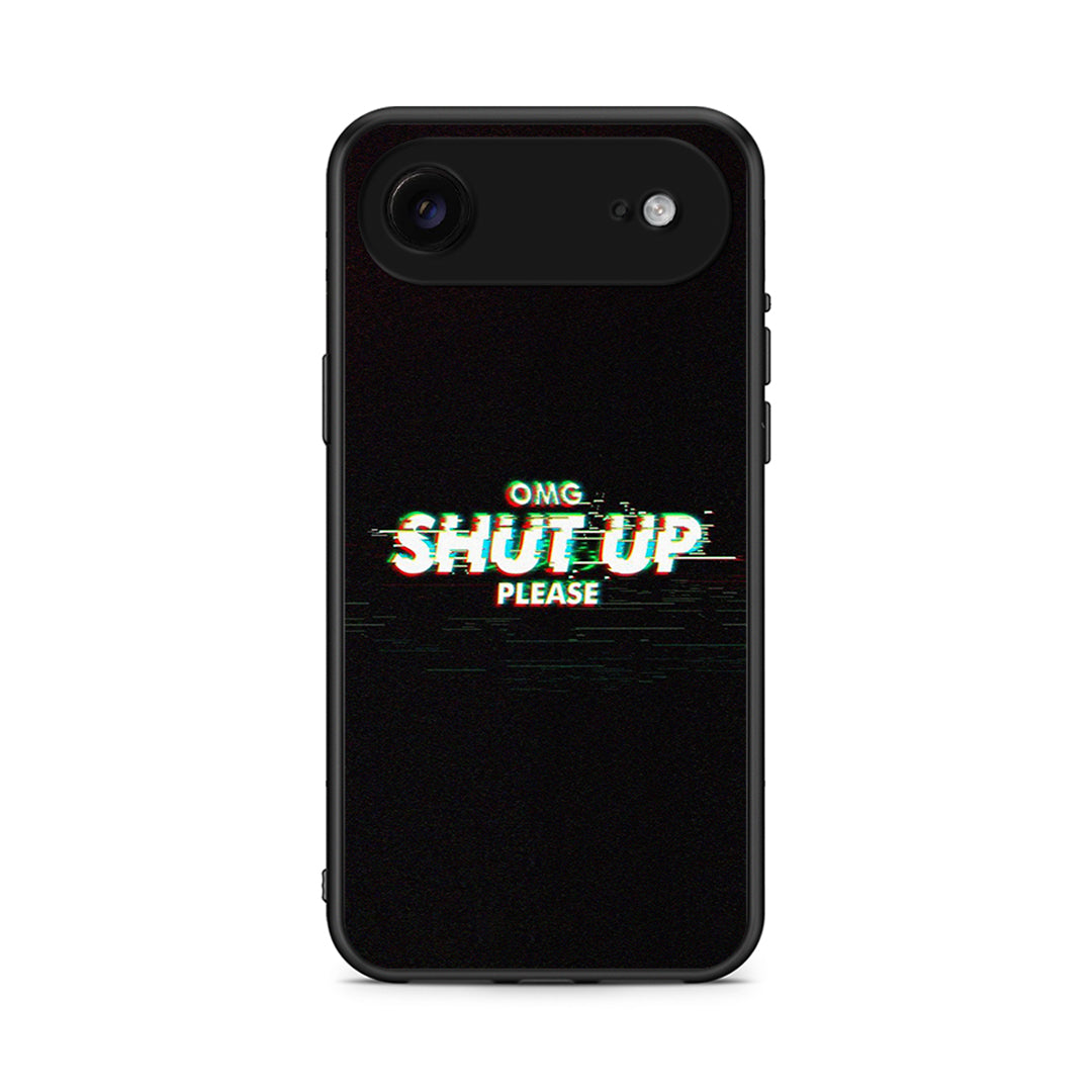 iPhone 17 Air OMG ShutUp θήκη από τη Smartfits με σχέδιο στο πίσω μέρος και μαύρο περίβλημα | Smartphone case with colorful back and black bezels by Smartfits