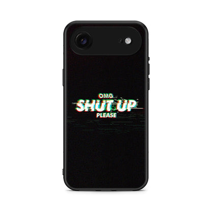 iPhone 17 Air OMG ShutUp θήκη από τη Smartfits με σχέδιο στο πίσω μέρος και μαύρο περίβλημα | Smartphone case with colorful back and black bezels by Smartfits