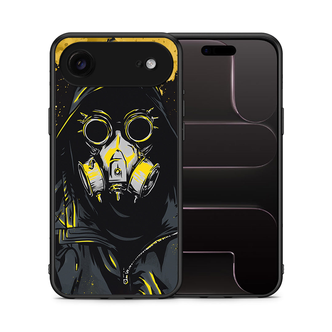 Θήκη iPhone 17 Air Mask PopArt από τη Smartfits με σχέδιο στο πίσω μέρος και μαύρο περίβλημα | iPhone 17 Air Mask PopArt case with colorful back and black bezels